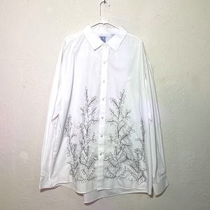 Brooklyn Xpress Button Down Embroidered Detailing